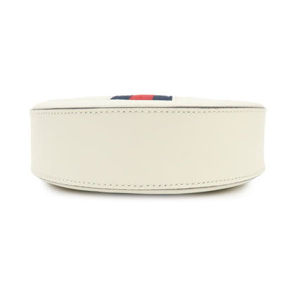 Gucci Ophidia Round Leather, White, Leather, Shoulder Bag