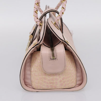Versace Vintage Tote Leather, Pink, Leather, Tote Bag