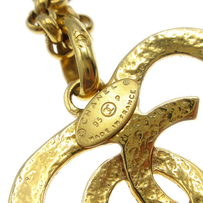 Chanel CC Heart Pendant Metal, Gold, Gold Plated, Necklace