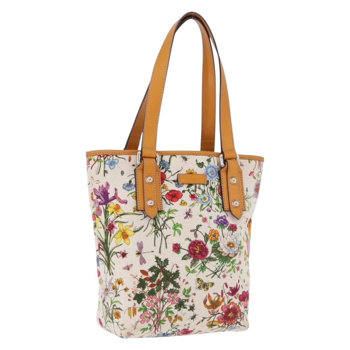 Gucci Craft Flora Canvas, Multicolour, Canvas, Tote Bag
