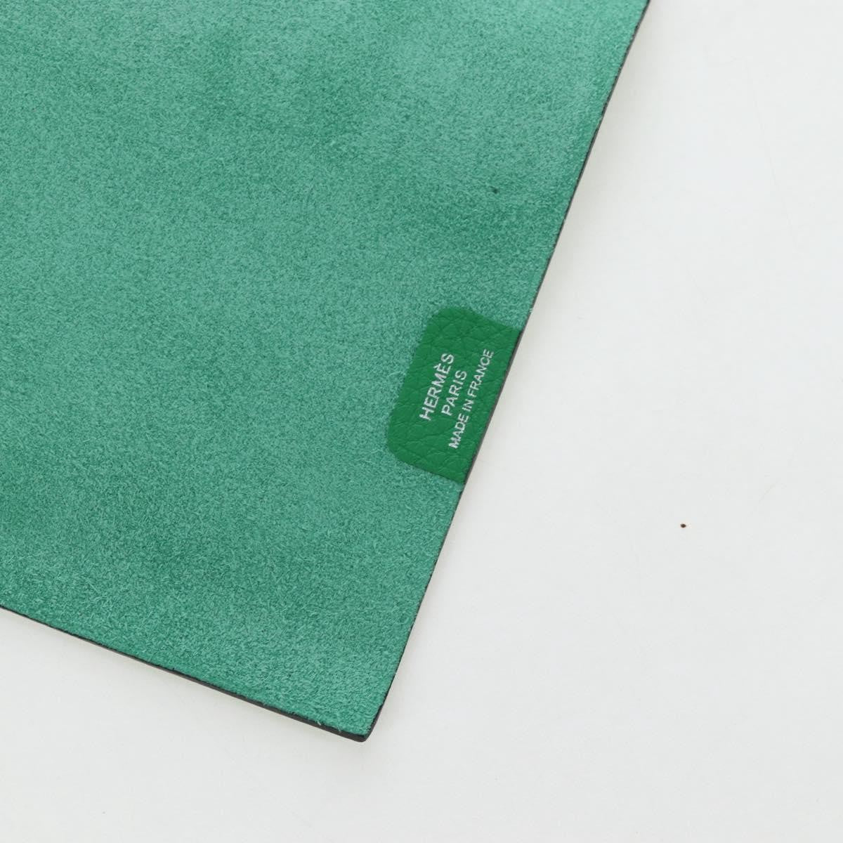 Hermes Ulysse Agenda Cover Leather, Green, Leather, Wallet