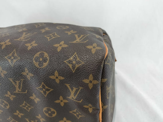 Louis Vuitton Speedy Handbag Monogram Canvas, Brown, Canvas, Handbag