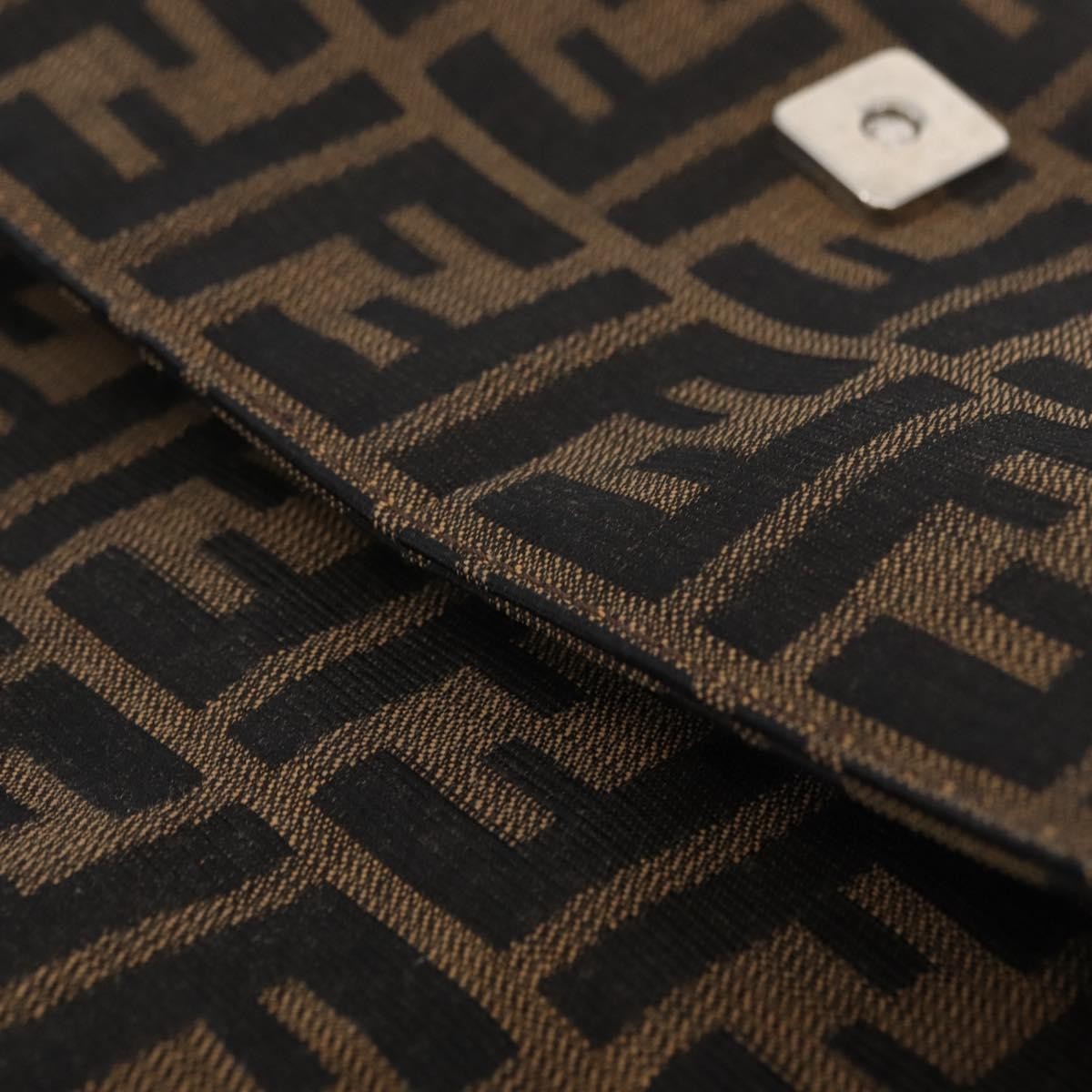 Fendi Baguette Zucca Canvas, Brown, Canvas, Handbag
