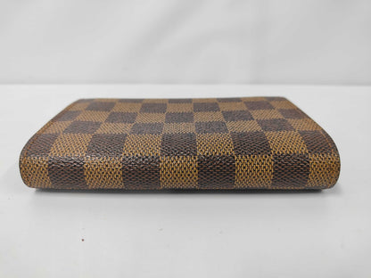 Louis Vuitton Porte Monnaie Tresor Damier, Brown, Canvas, Wallet