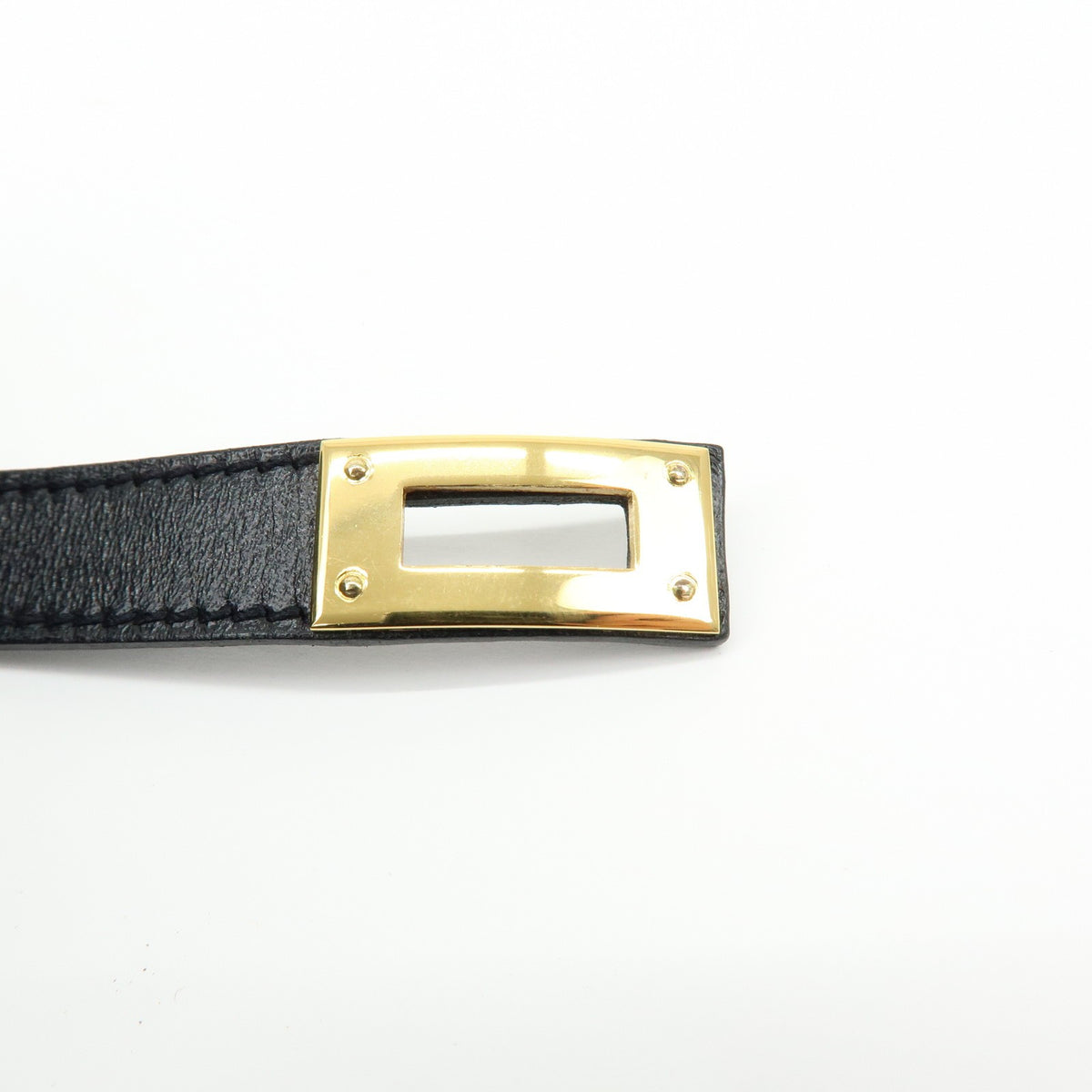Hermes Kelly Double Tour Leather, Black, Leather, Bracelet