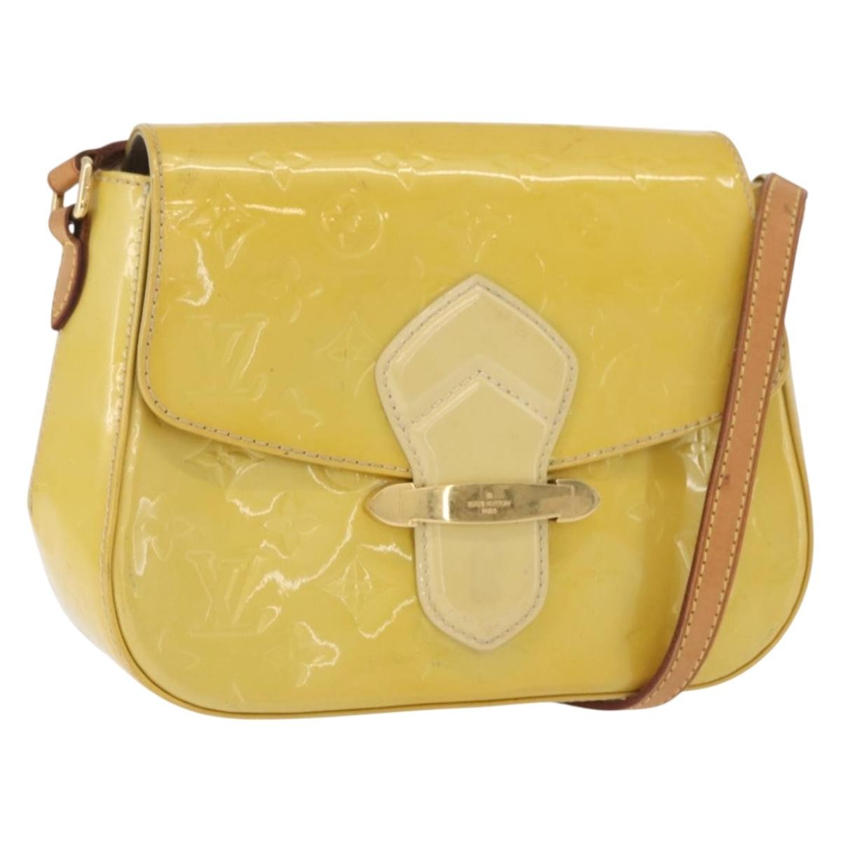Louis Vuitton Bellflower Monogram Vernis, Yellow, Patent Leather, Shoulder Bag
