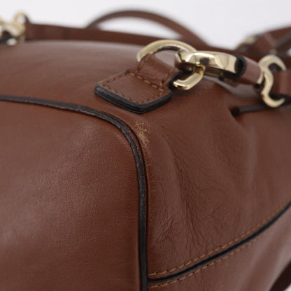 Chloe Faye Quilted Leather, Brown, Leather, Shoulder Bag