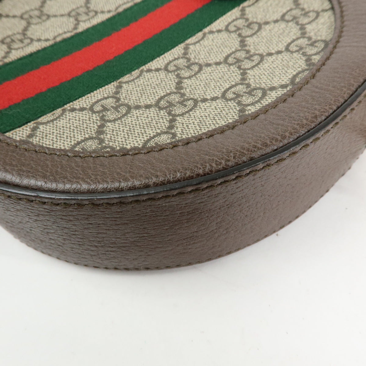 Gucci Ophidia Round GG Coated Canvas, Beige, Canvas, Shoulder Bag