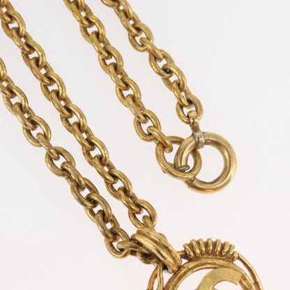 Chanel CC Pendant Metal, Gold, Metal, Necklace