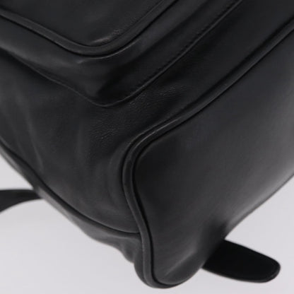 Gucci Vintage Bamboo Leather, Black, Leather, Backpack