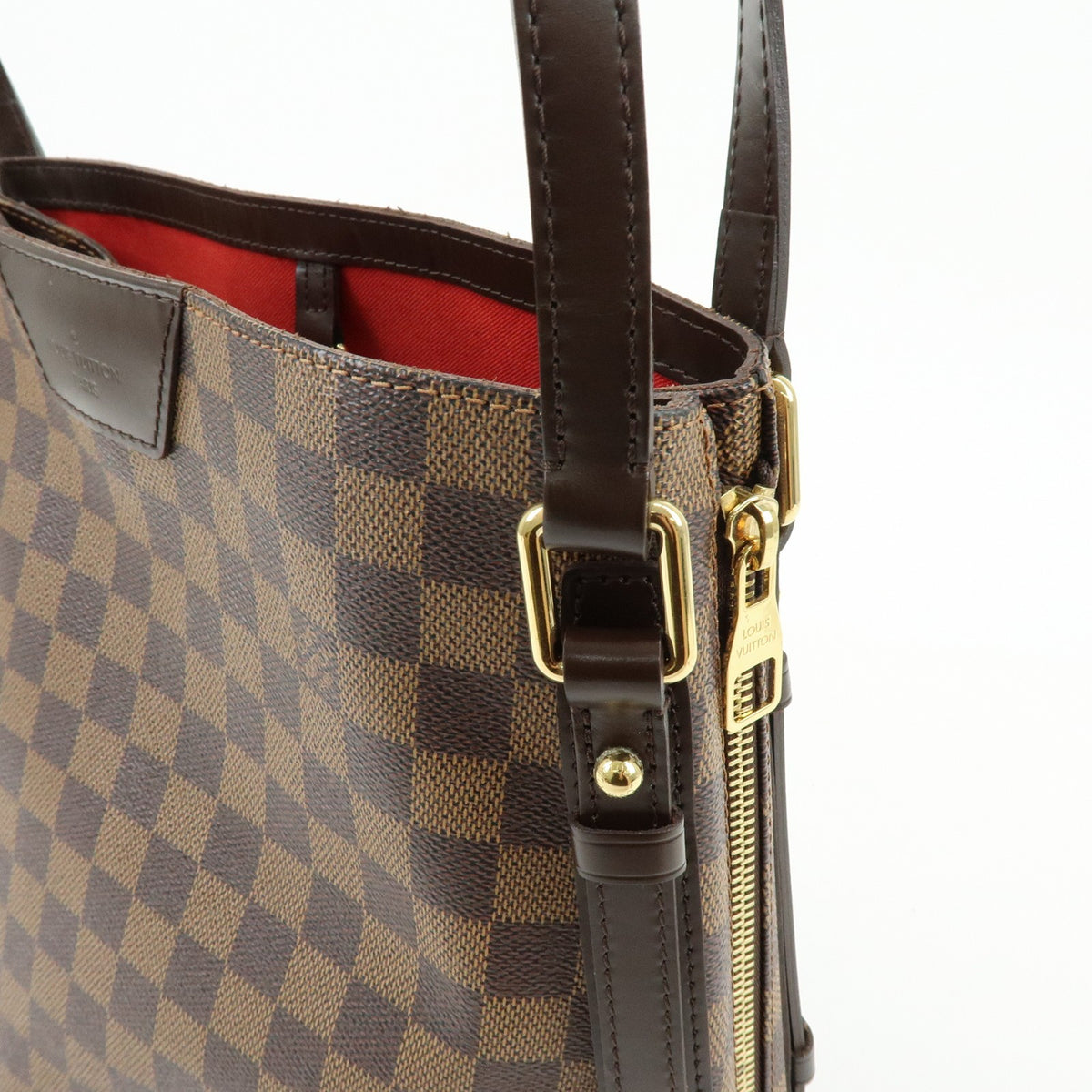 Louis Vuitton Cabas Rivington Damier, Brown, Canvas, Tote Bag