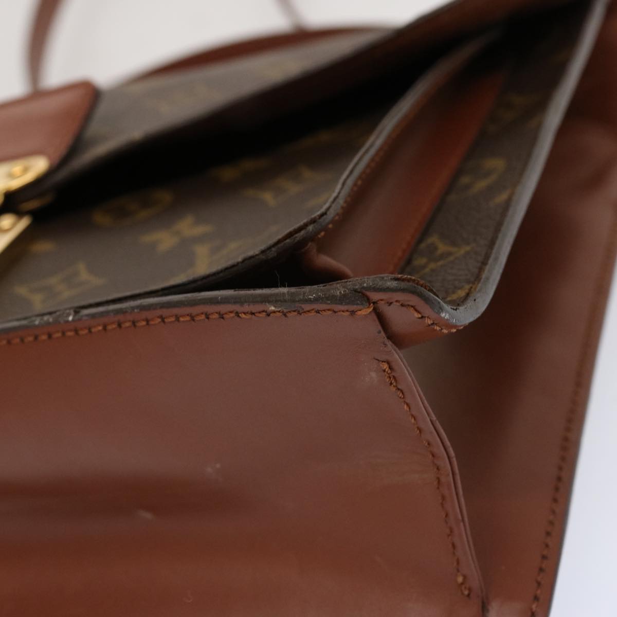 Louis Vuitton Monceau Handbag Monogram Canvas, BROWN, CANVAS, Handbag