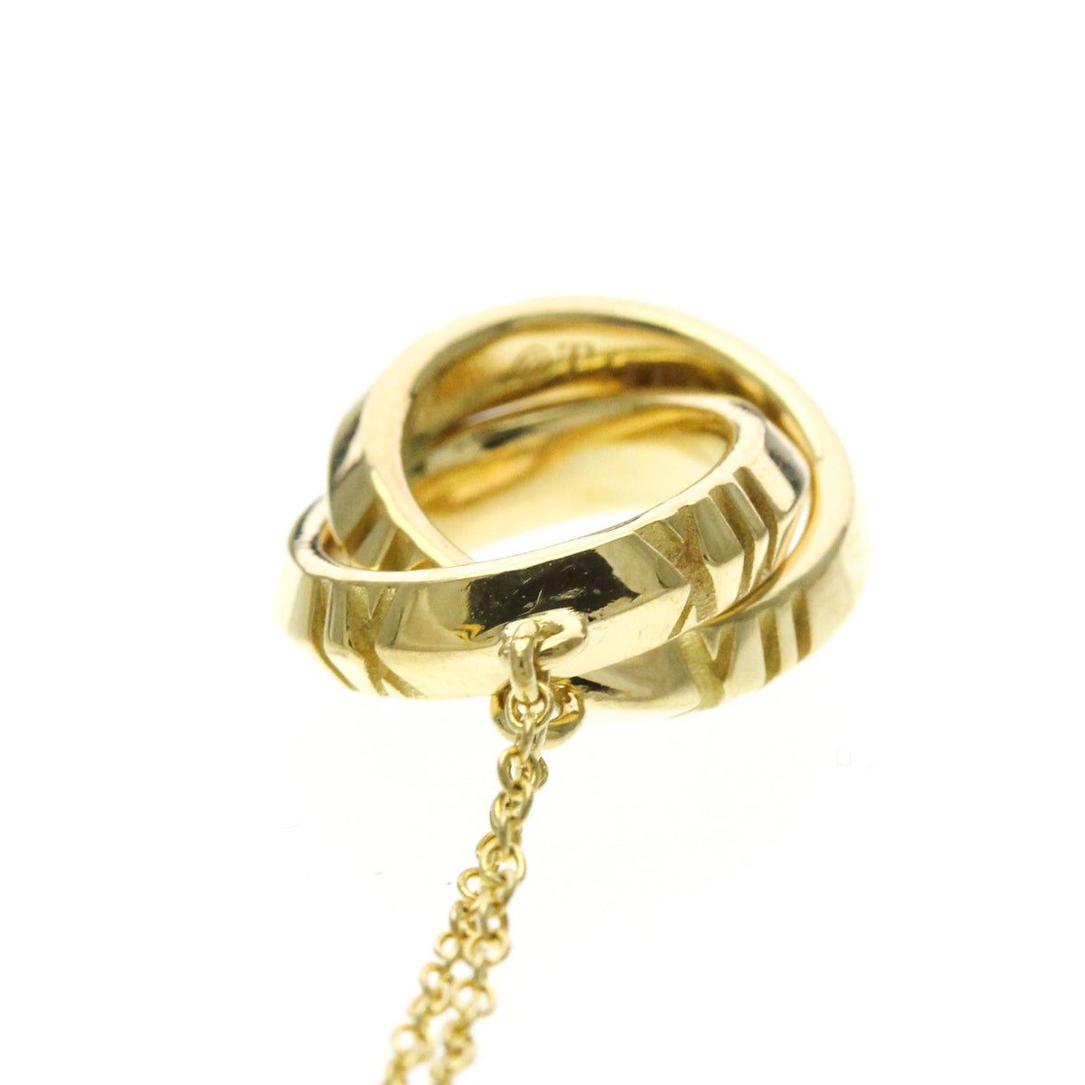 Tiffany & Co. Atlas X Closed Interlocking Pendant 18K Yellow Gold, Gold, Yellow Gold, Necklace