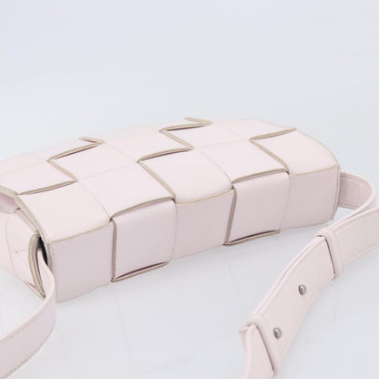 Bottega Veneta Cassette Maxi Intrecciato Leather, Pink, Leather, Crossbody Bag