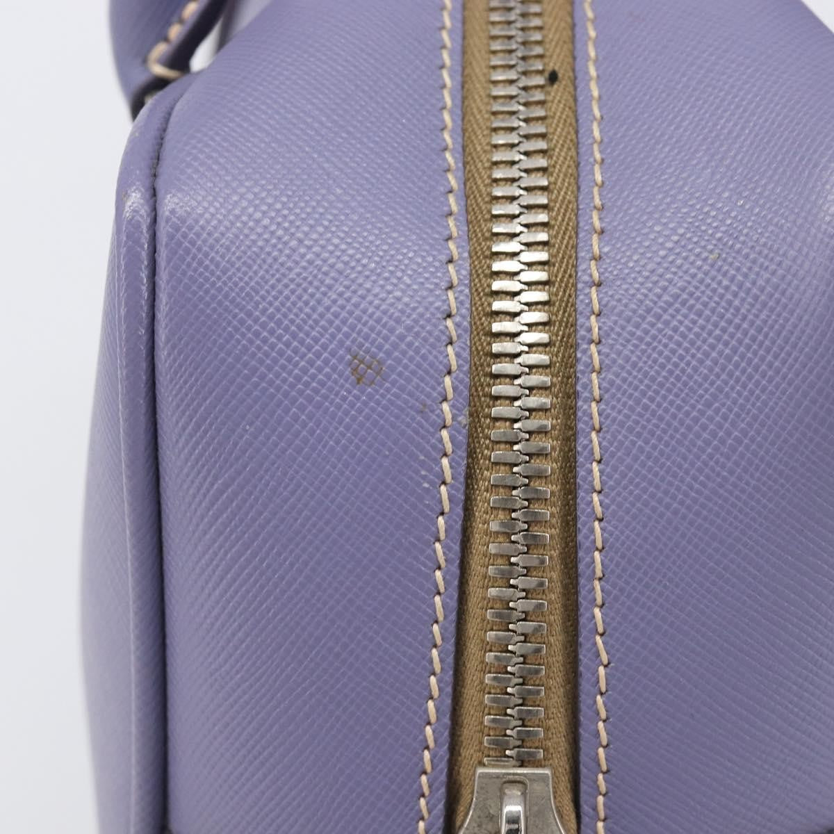 Prada Bauletto Saffiano, Purple, Leather, Handbag