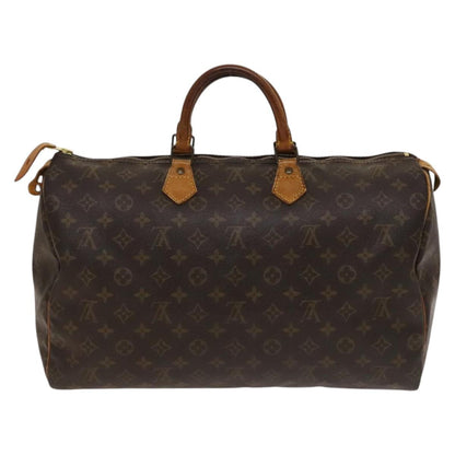 Louis Vuitton Speedy Handbag Monogram Canvas, BROWN, CANVAS, Handbag
