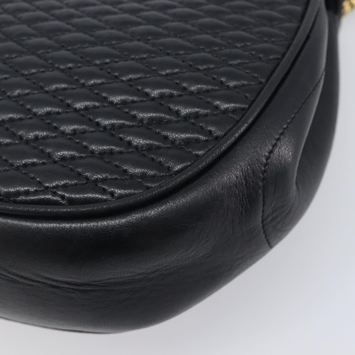 Bally Vintage Quilted Leather, Black, Leather, Shoulder Bag