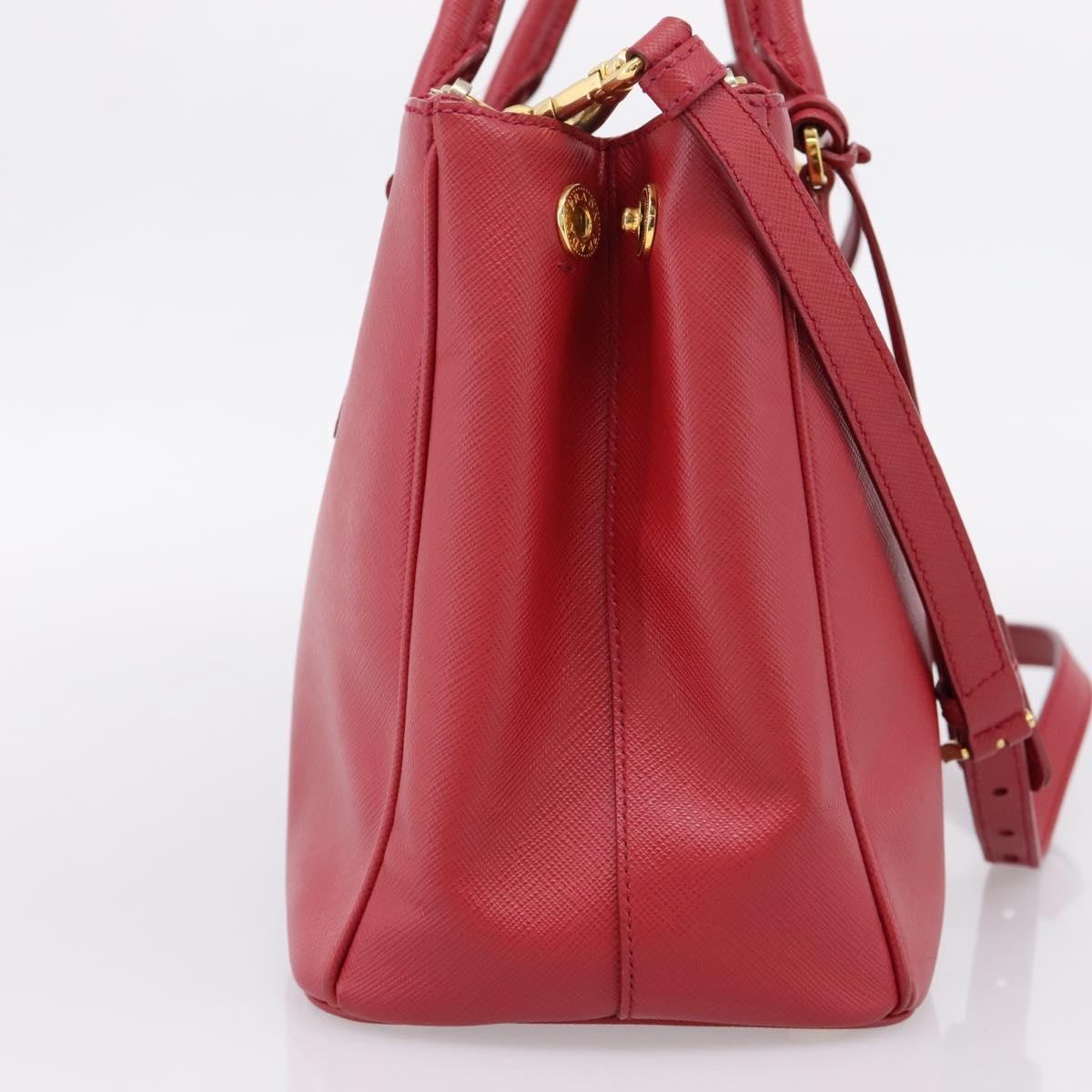 Prada Galleria  Strap Leather, Red, Leather, Handbag