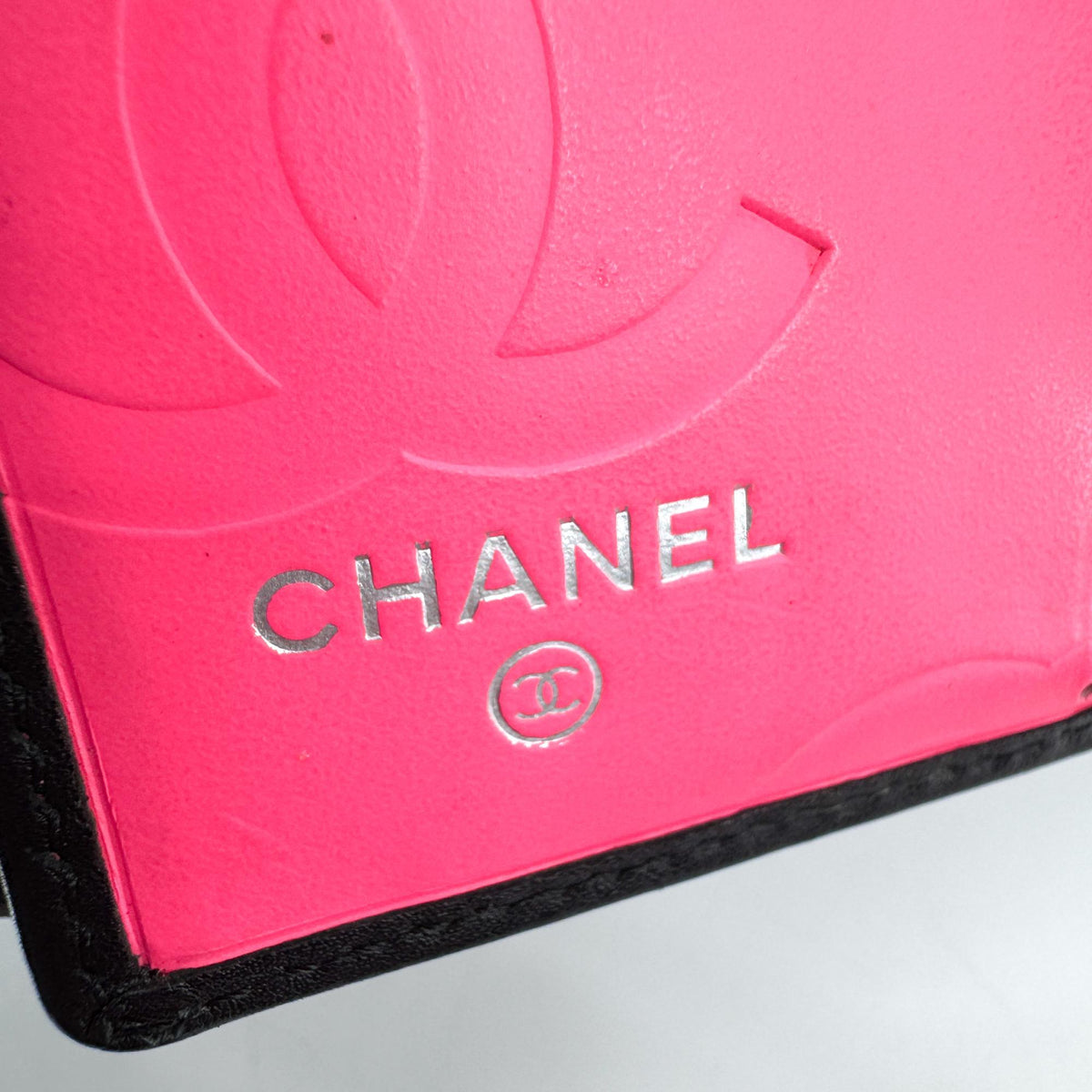 Chanel Cambon Trifold Quilted Lambskin, Black, Leather, Wallet