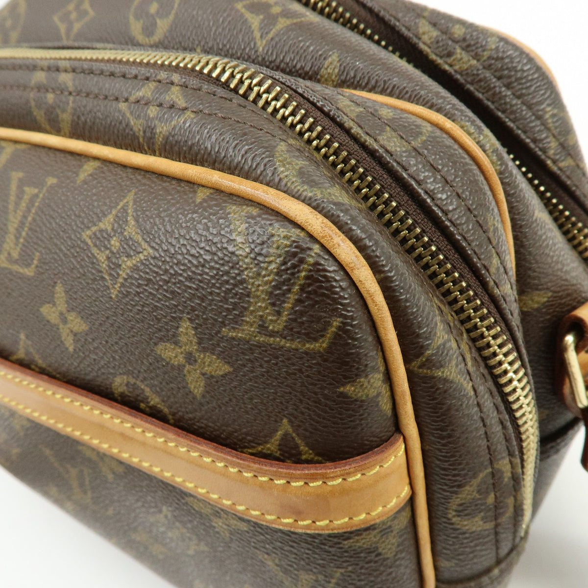 Louis Vuitton Reporter Monogram Canvas, Brown, Canvas, Shoulder Bag