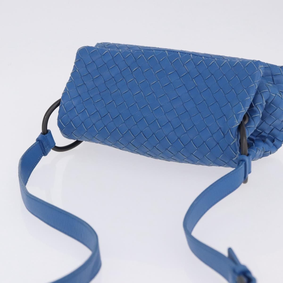 Bottega Veneta Adjustable Flap Intrecciato Nappa, Blue, Leather, Shoulder Bag