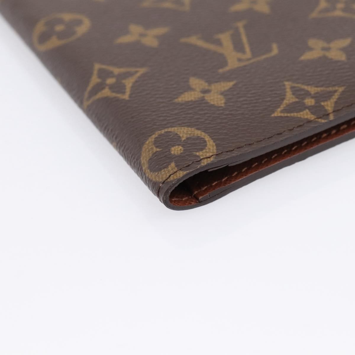 Louis Vuitton Porte Valeurs Checkbook Monogram Canvas, Brown, Canvas, Wallet