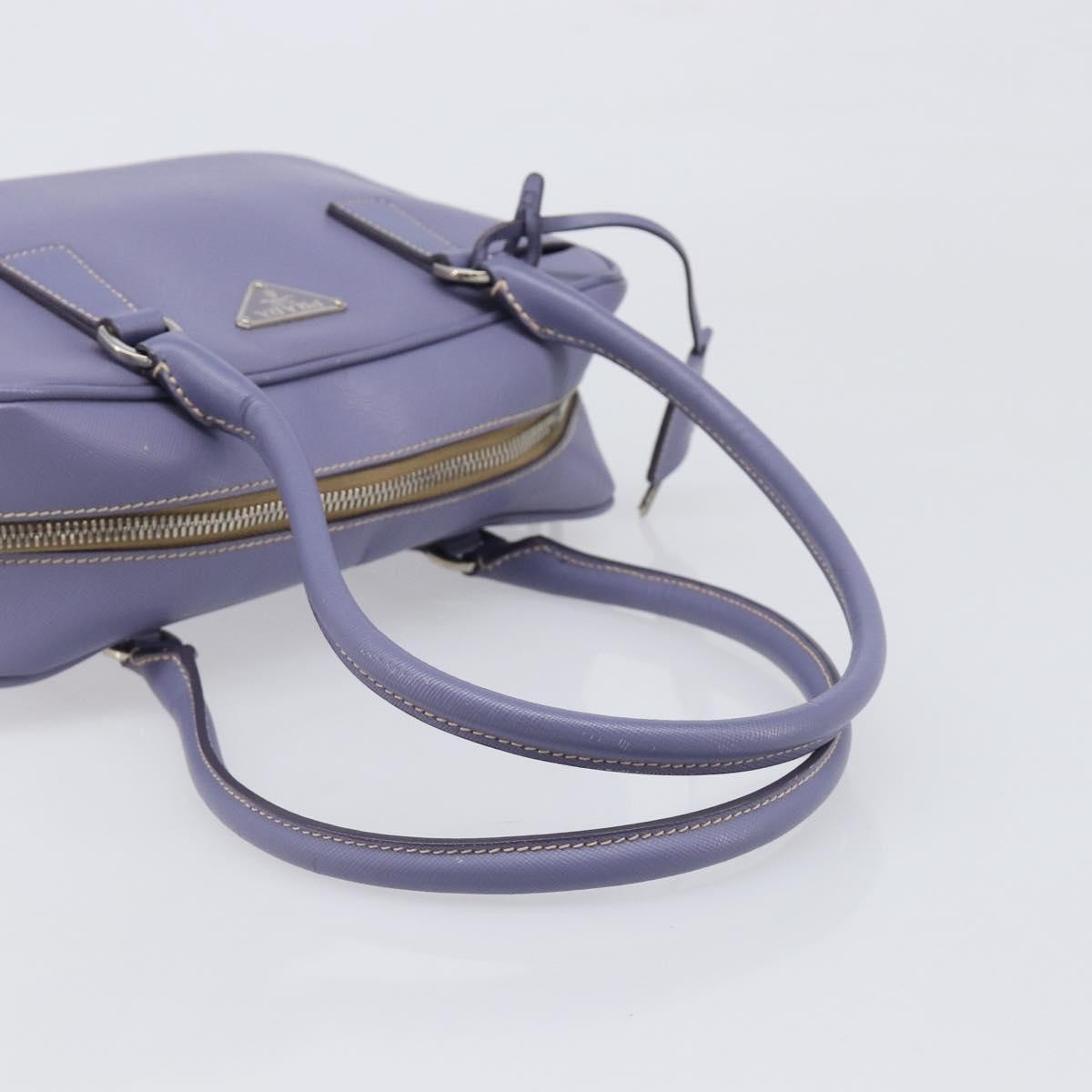 Prada Bauletto Saffiano, Purple, Leather, Handbag