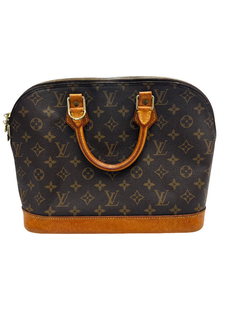 Louis Vuitton Alma Handbag Monogram Canvas, Brown, Canvas, Handbag