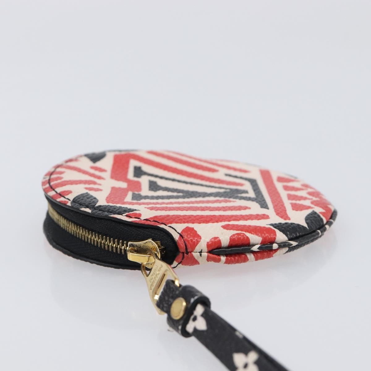 Louis Vuitton Round Coin Purse Limited Edition Crafty Monogram Giant, Red, Canvas, Clutch