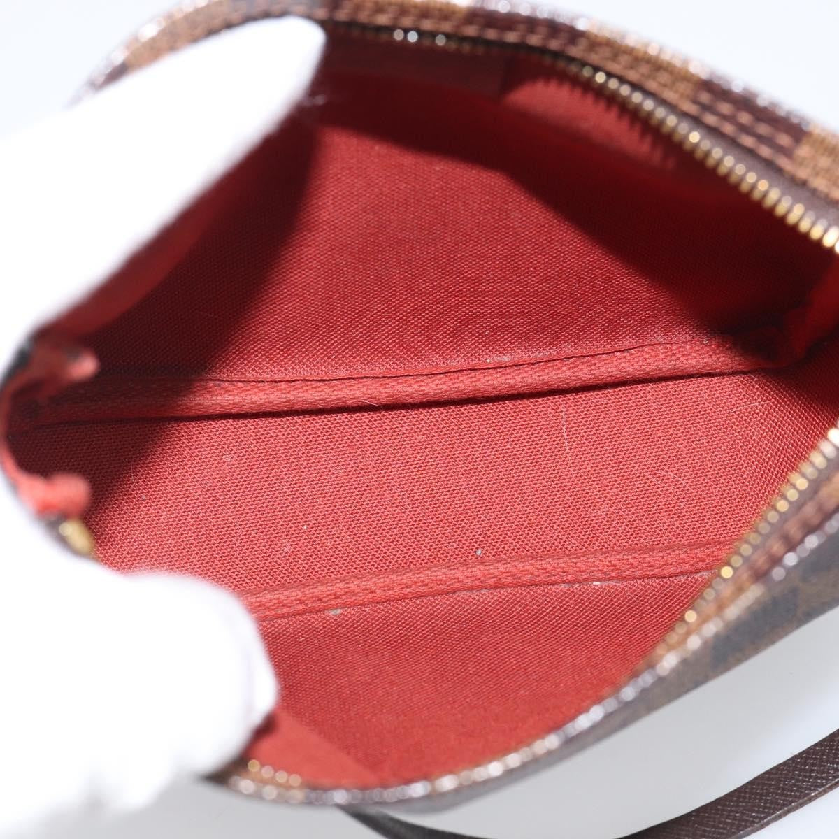 Louis Vuitton Trousse Make Up Damier, Brown, Canvas, Clutch