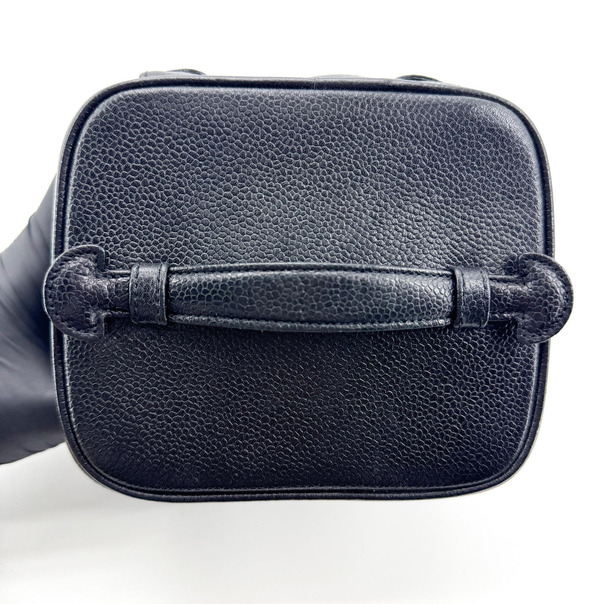 Chanel Vintage Timeless Cosmetic Case Caviar, Black, Leather, Clutch