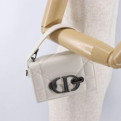 Christian Dior Caro Leather, White, Leather, Handbag