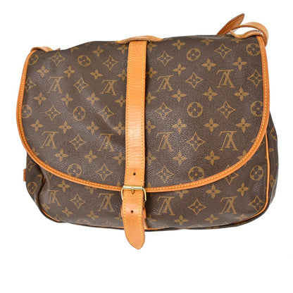 Louis Vuitton Saumur Monogram, Brown, Canvas, Shoulder Bag