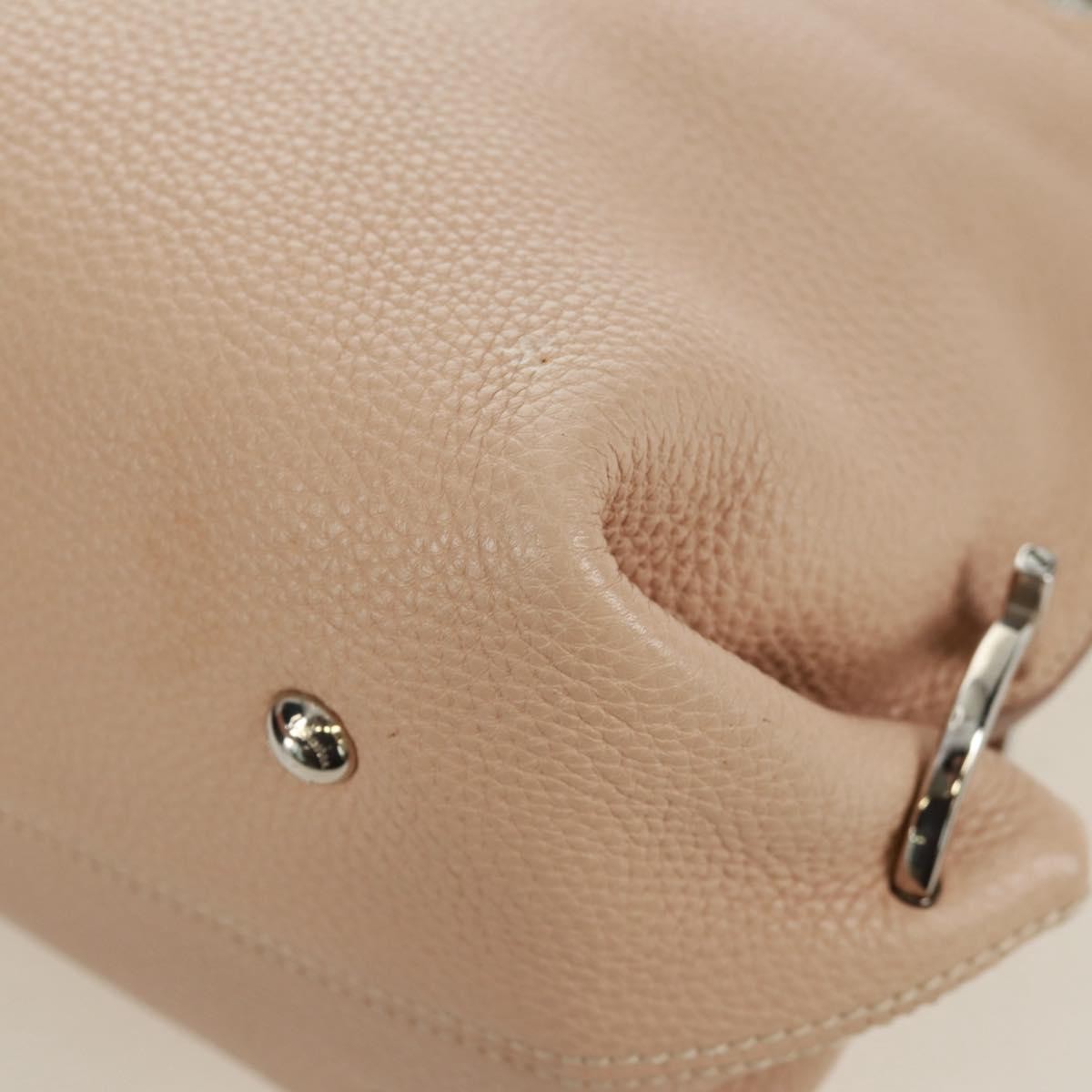 Salvatore Ferragamo Sofia Satchel Grainy Leather, Beige, Leather, Handbag