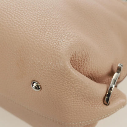 Salvatore Ferragamo Sofia Satchel Grainy Leather, Beige, Leather, Handbag
