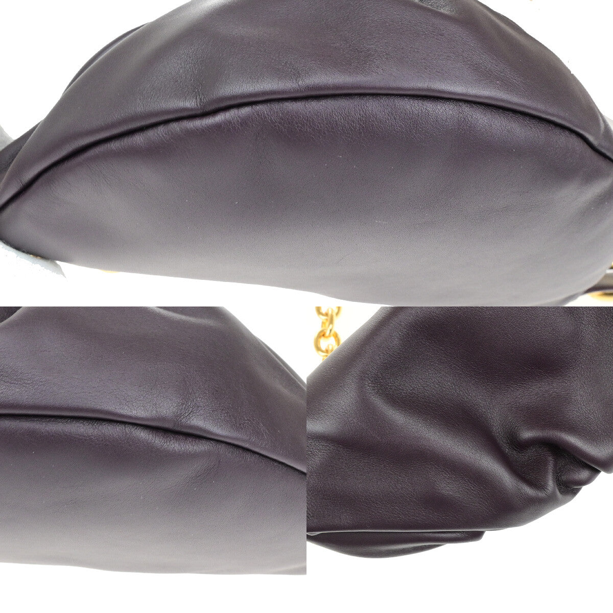 Bottega Veneta The Chain Leather, Burgundy, Leather, Bag