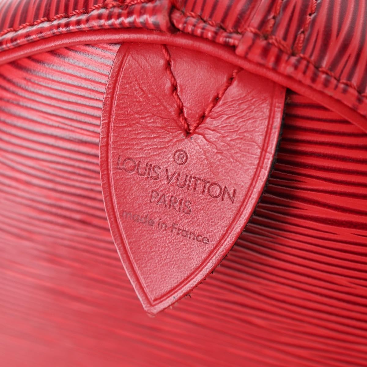 Louis Vuitton Keepall Epi, Red, Leather, Travel Bag
