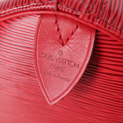 Louis Vuitton Keepall Epi, Red, Leather, Travel Bag