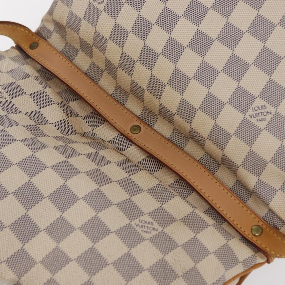 Louis Vuitton Saumur Damier Ebene, Beige, Canvas, Shoulder Bag