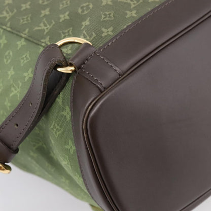 Louis Vuitton Vintage Montsouris Mini Lin, Khaki, Canvas, Backpack