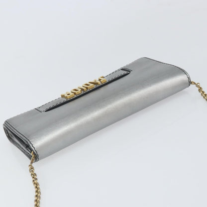 Christian Dior J'Adior Croisiere Chain Leather, Silver, Leather, Clutch