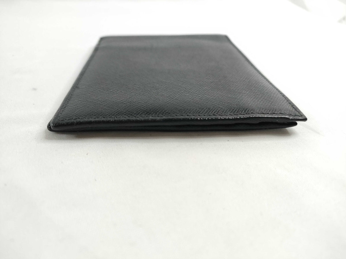 Prada Saffiano bifold Leather, Black, Leather, Wallet