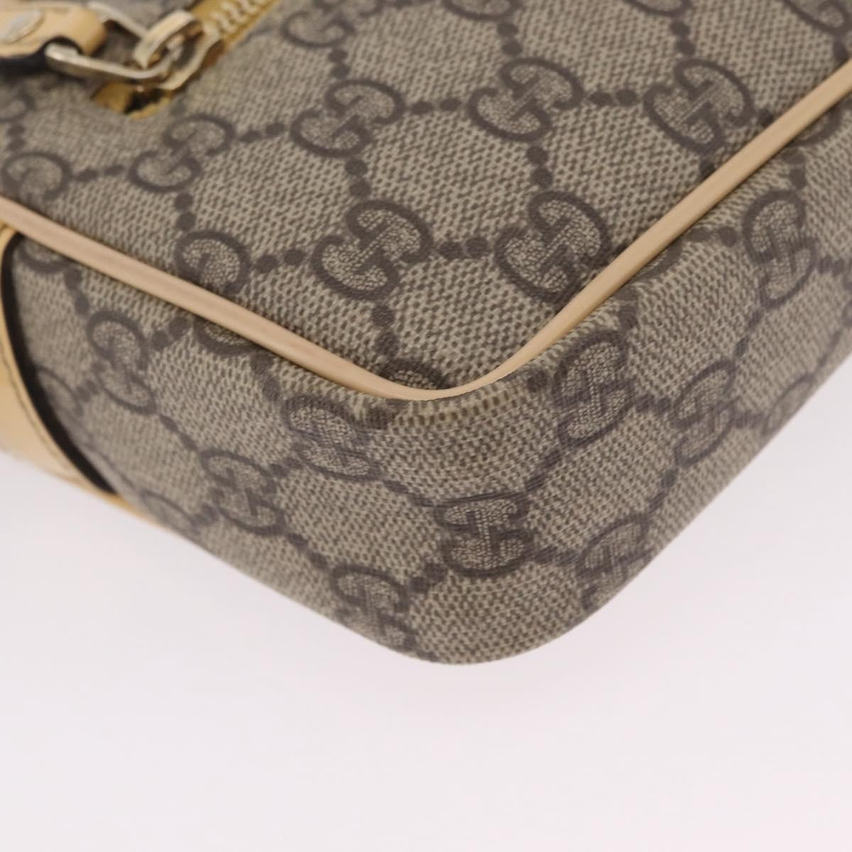 Gucci Front Zip GG Canvas, Beige, Canvas, Crossbody Bag