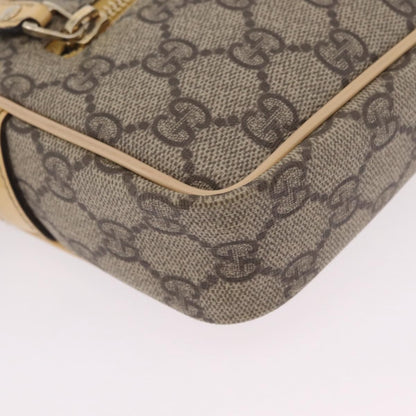 Gucci Front Zip GG Canvas, Beige, Canvas, Crossbody Bag
