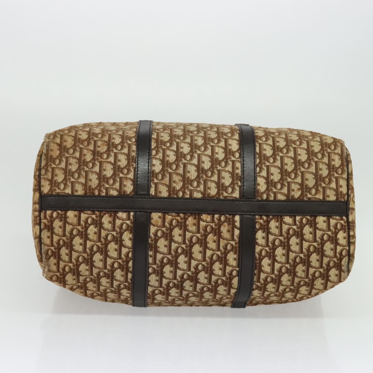 Christian Dior Vintage Trotter Boston Bag Canvas, BROWN, CANVAS, Travel bag