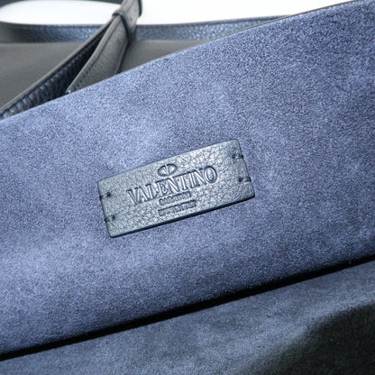 Valentino Garavani Vintage Leather, Black, Leather, Shoulder Bag