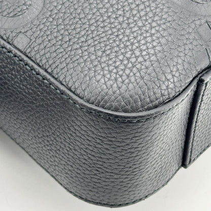 Gucci Convertible Jumbo GG Embossed Leather, Black, Leather, Tote Bag