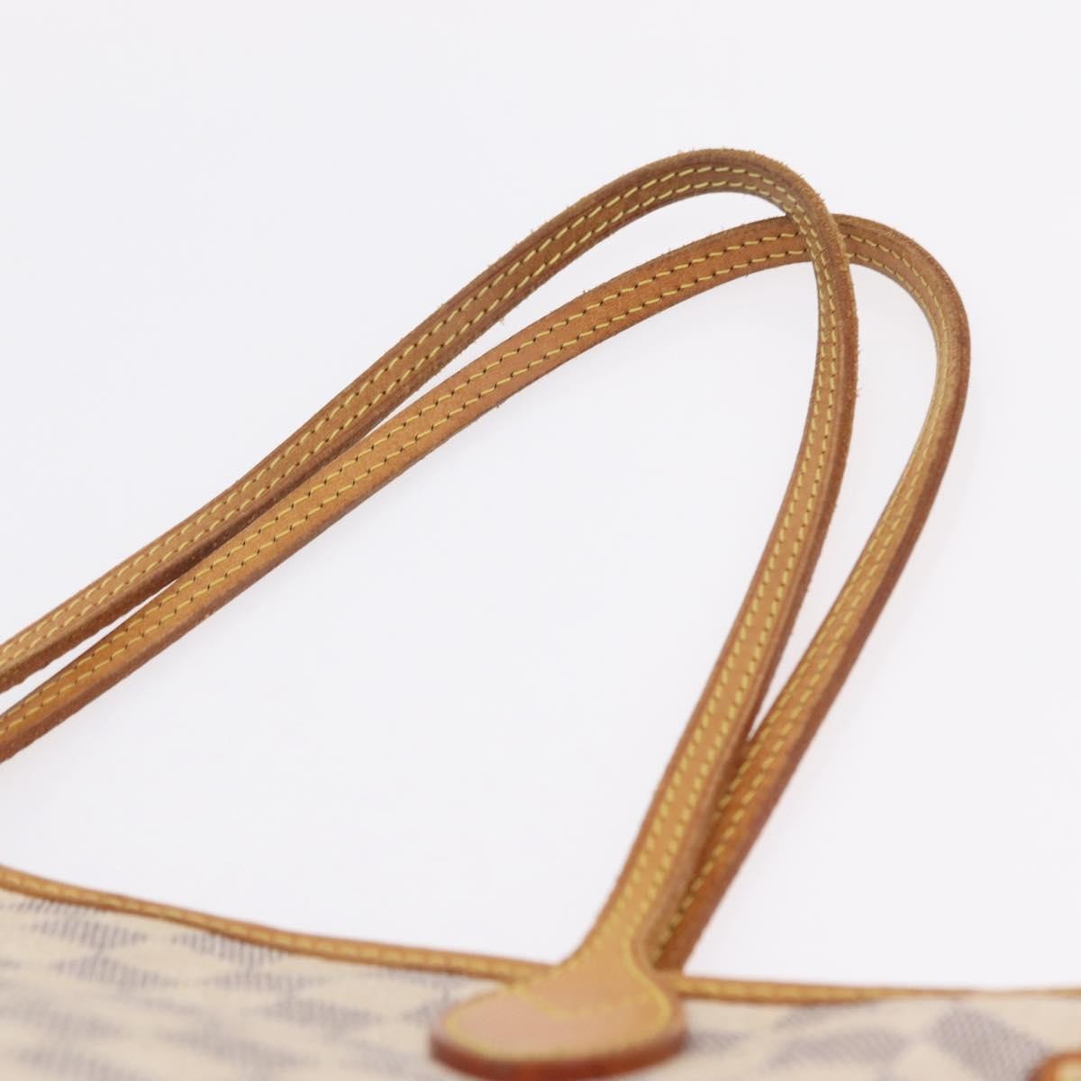 Louis Vuitton Neverfull Damier, White, Canvas, Tote Bag