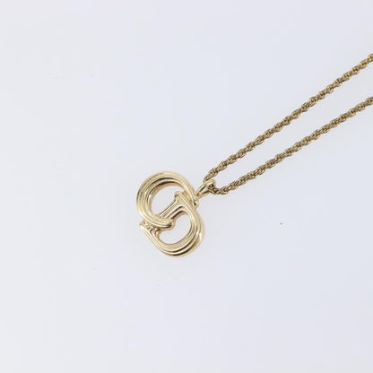 Christian Dior CD Pendant Metal, Gold, Metal, Necklace