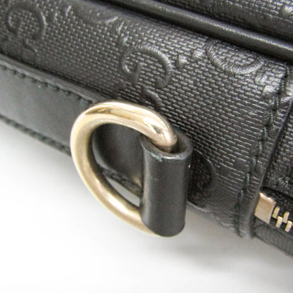 Gucci Convertible Briefcase Guccissima Leather, Black, Leather, Briefcase